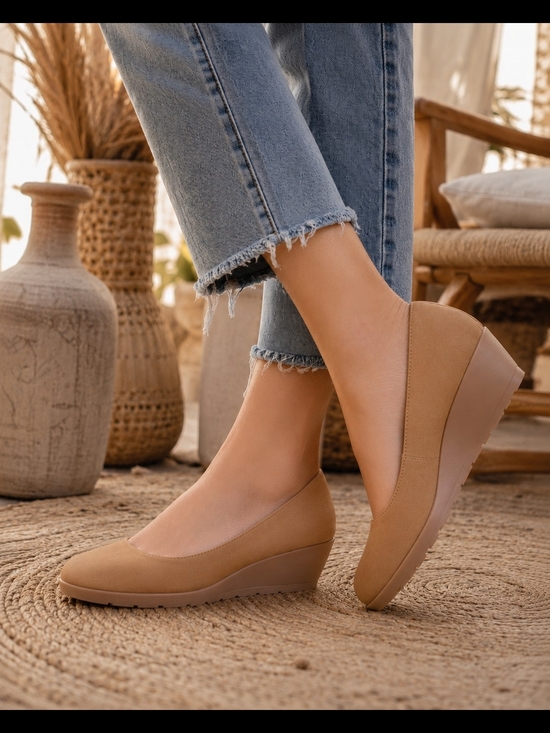 Vionic Shoes - Vionic Tan Wedge Pumps for Women